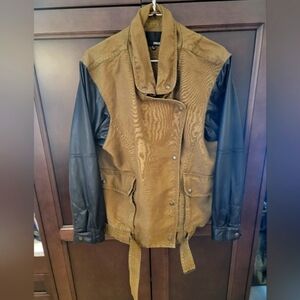 Brown and Black Women's Jacket